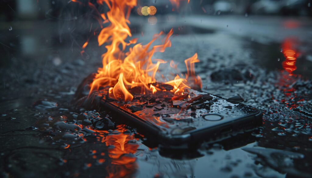 phone blast due to wireless charging